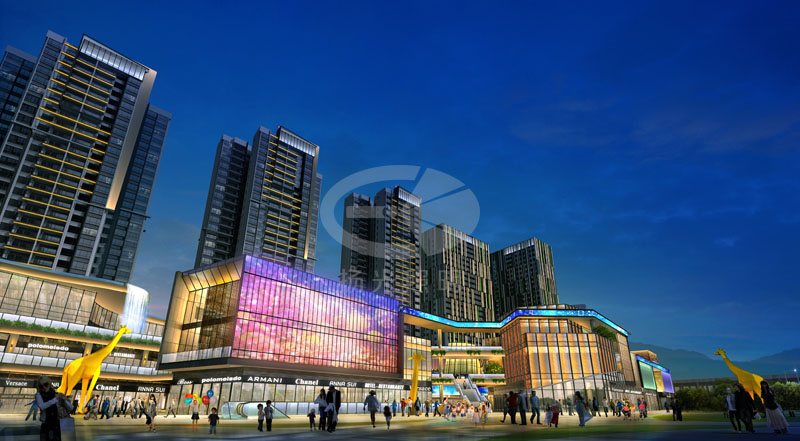 商業(yè)廣場夜景亮化設計 商業(yè)廣場夜景亮化設計