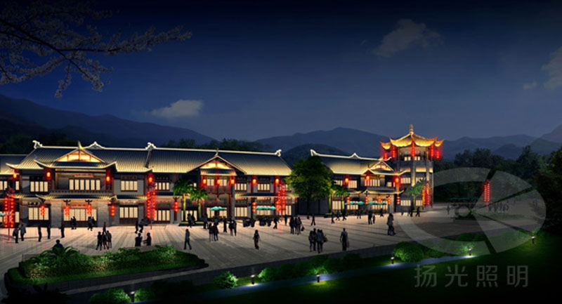 古鎮(zhèn)夜景照明設(shè)計效果圖